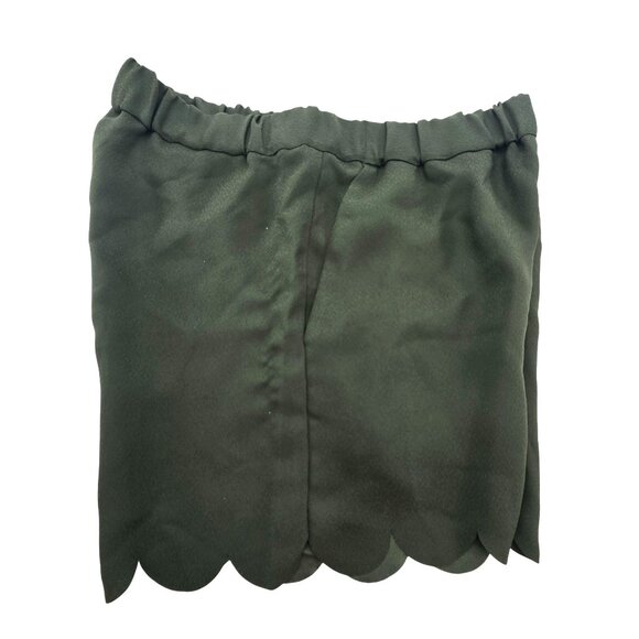 Madewell Womens Scalloped Hem Green Shorts with Pockets Size XS NWT jj3722 - Picture 3 of 7